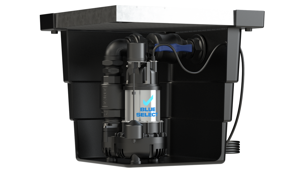 BlueSelect Stormwater Pump Pit - Series 450 with Class A Gal Grate - BSVA/400/50/1 Pump