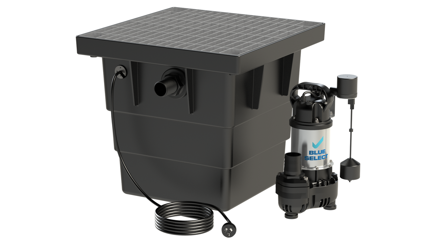 BlueSelect Greywater Pump Pit - Series 450 with Class A Gal Solid Top - BSVA/750/50/1 Pump