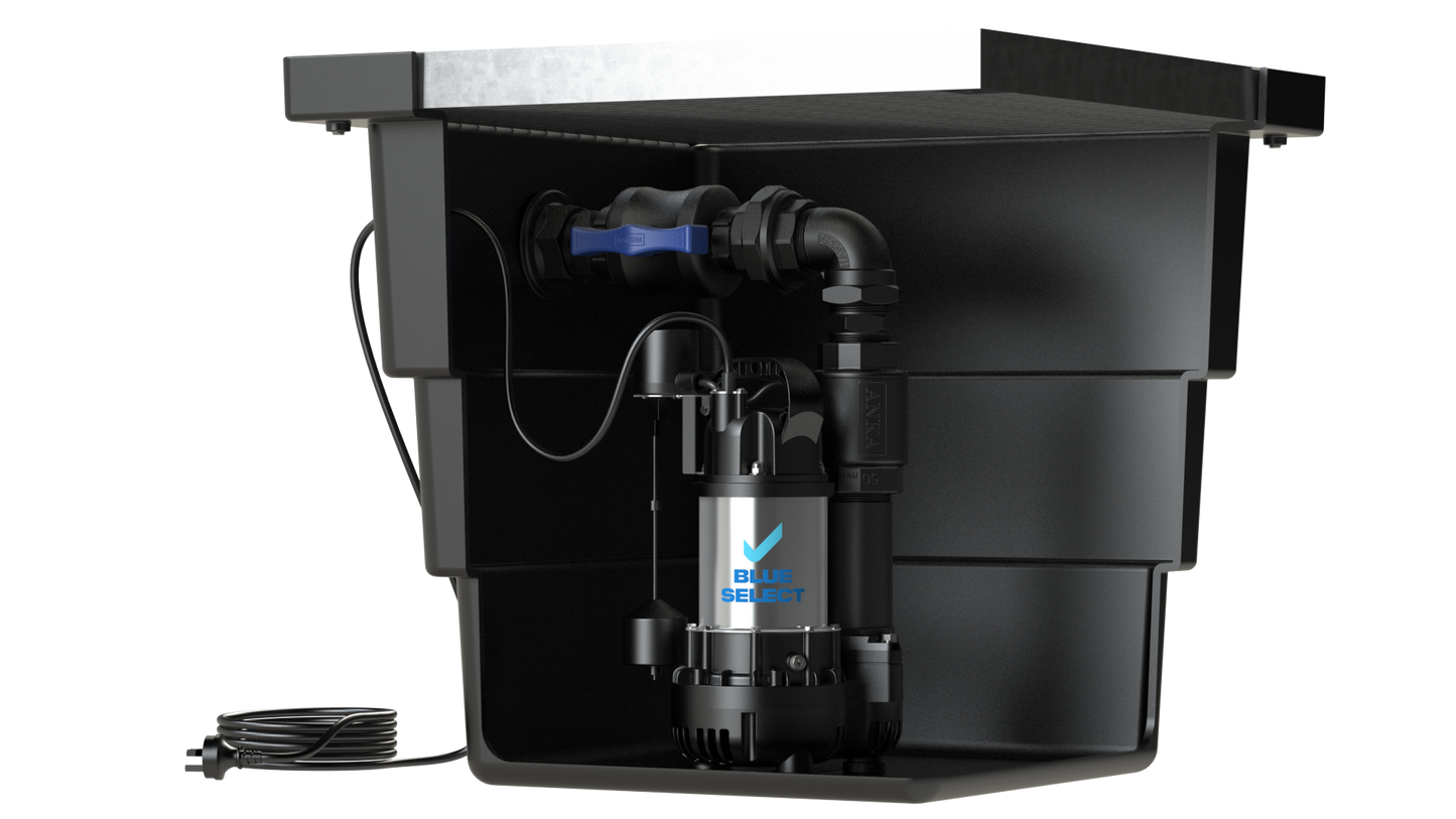 BlueSelect Greywater Pump Pit - Series 600 with Class A Gal Solid Top - BSVA/750/50/1 Pump