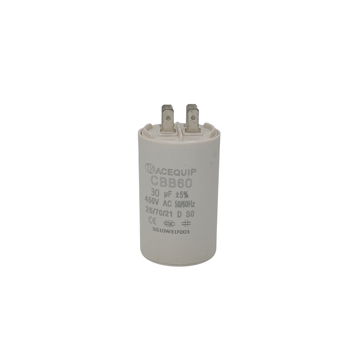 CAP-30.0P 30 UF Acequip Single Phase Multipurpose Run Capacitor with pins