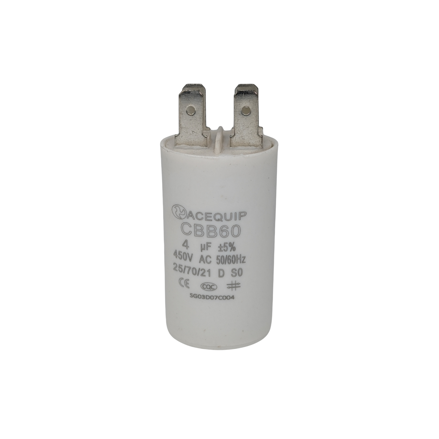 CAP-4.0P 4 UF Acequip Single Phase Multipurpose Run Capacitor with pins