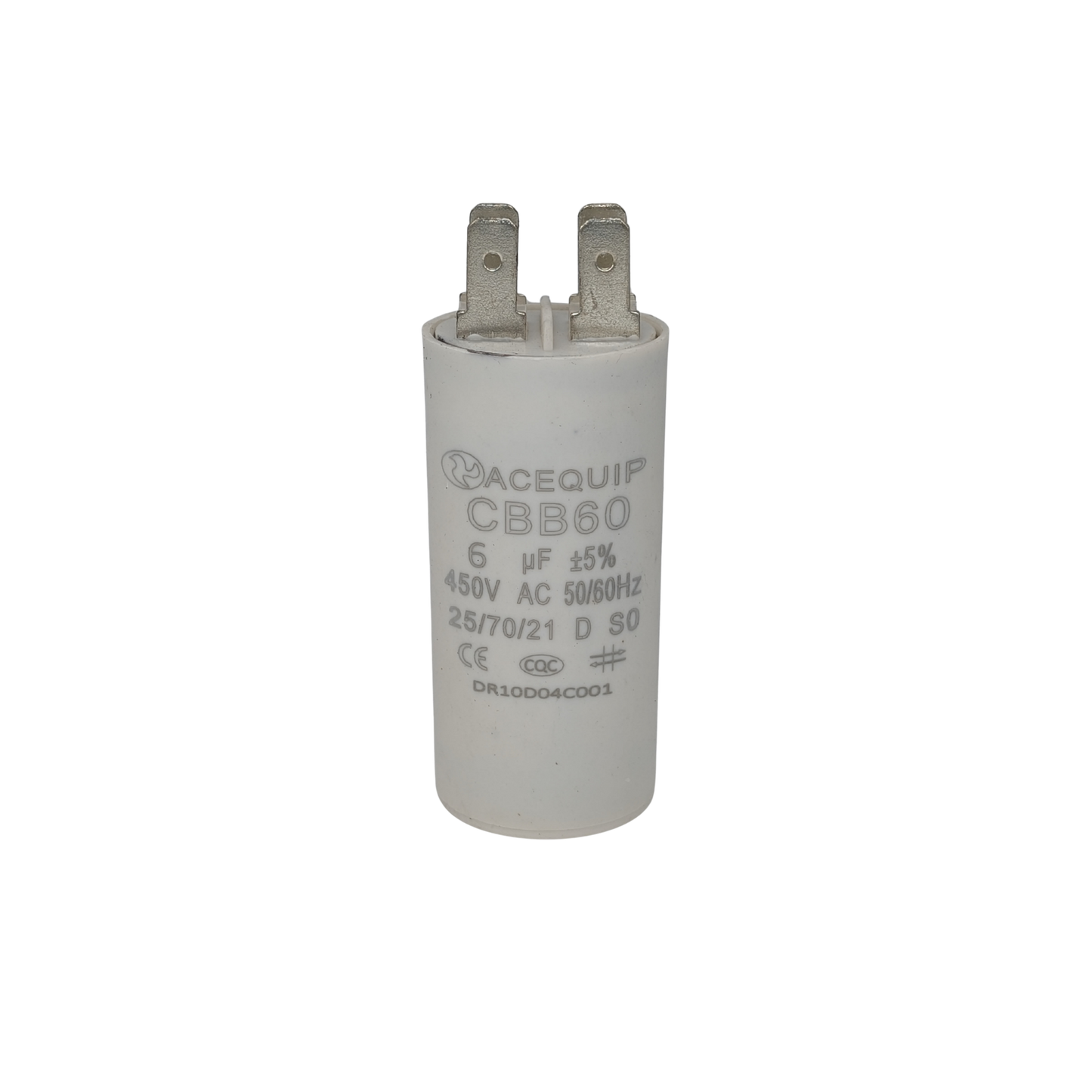 CAP-6.0P 6 UF Acequip Single Phase Multipurpose Run Capacitor with pins