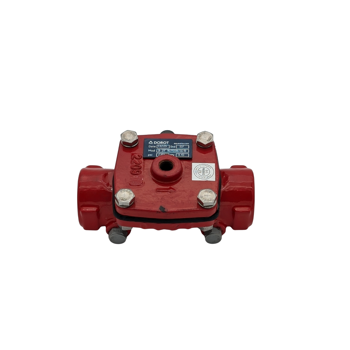 20mm BSPF Globe Valve S44 VALVE RED Basic Valve CRV Diaphragm (CI, Body Only)