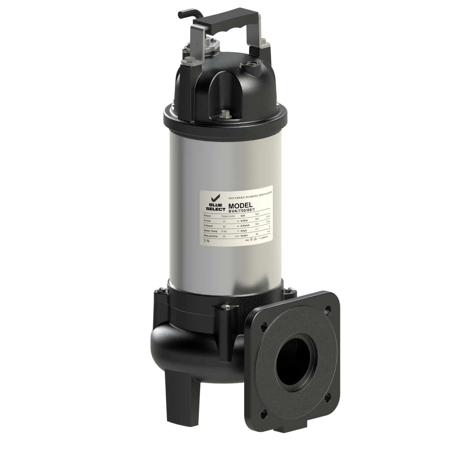BVM/3700/100/3 Vortex Manual Submersible Pump 3.7KW 415V 100mm disc