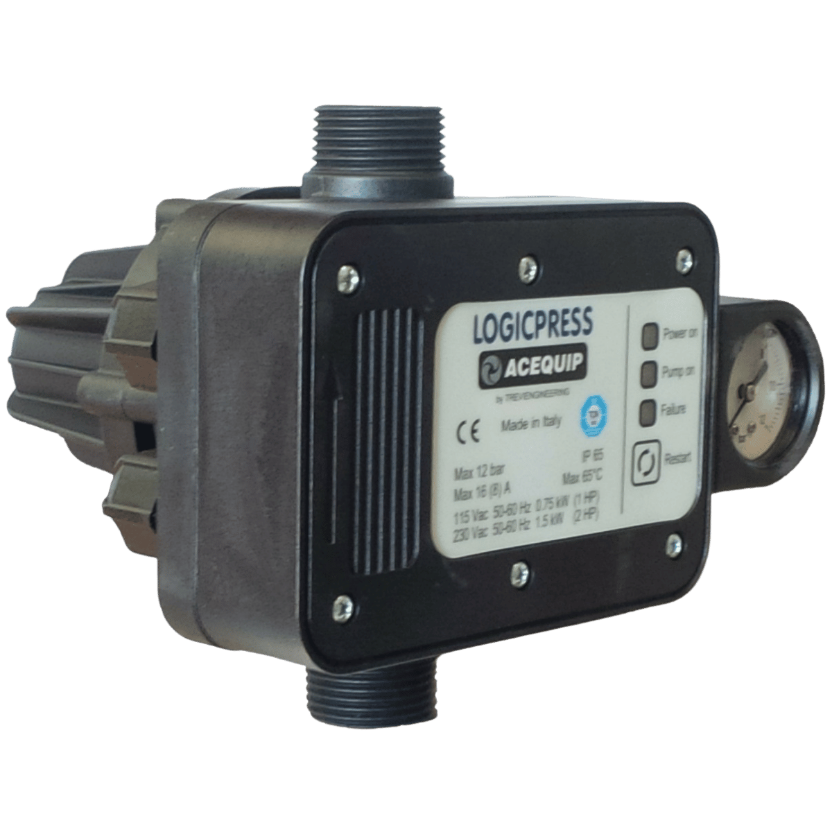 Acequip Logicpress Auto Restart Pump Controller 1.5 Bar - Adjustable Cut-In