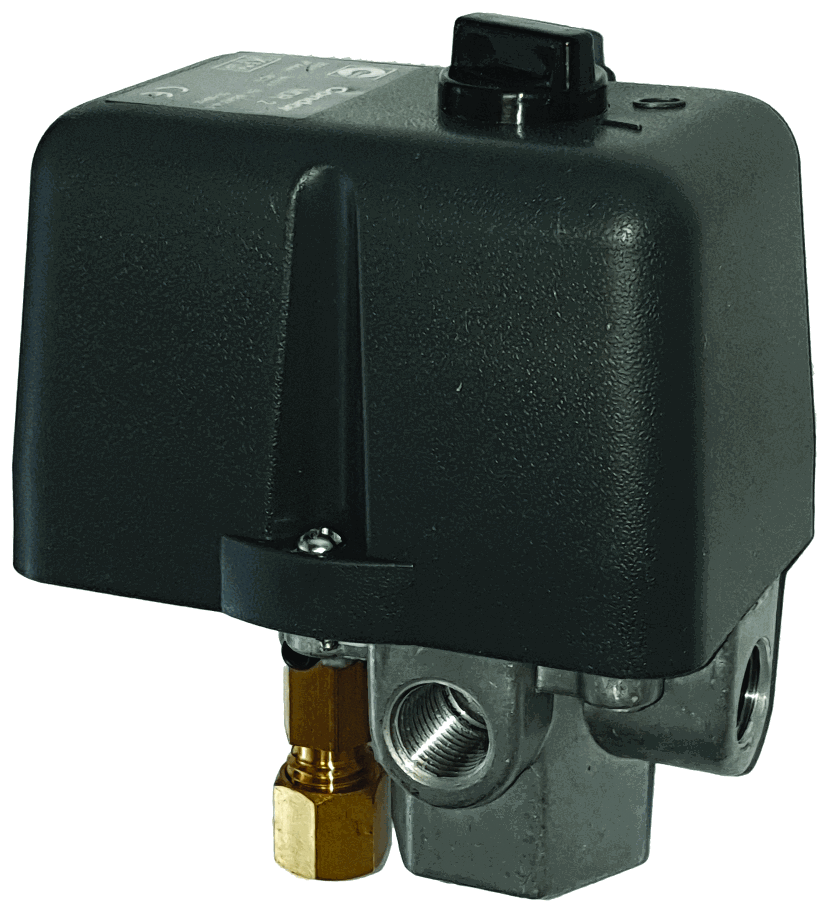 MDR2/11S4 Condor Pressure Switch 800-1000kPa, on/off switch, 1/4" x 4 connection ports