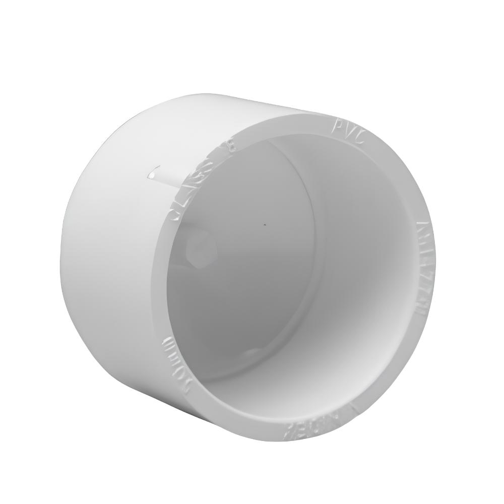 White plastic fitting on a white background