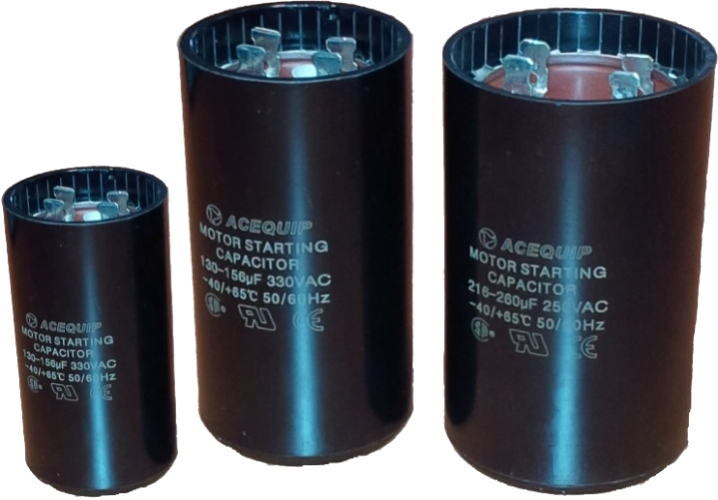 330V 72uF - 86uF Acequip Motor Start Capacitor