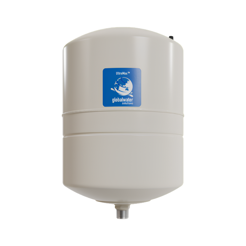 Water filter housing with Global Water logo on a white background