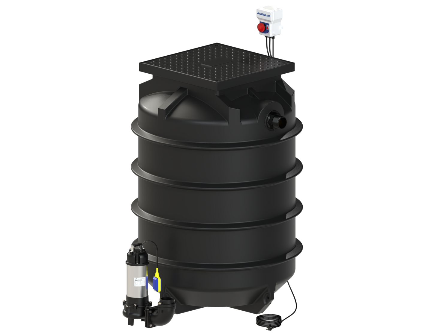 BLUESELECT 1200L Pump Station with 240V, 0.45KW Stormwater Vortex Pump