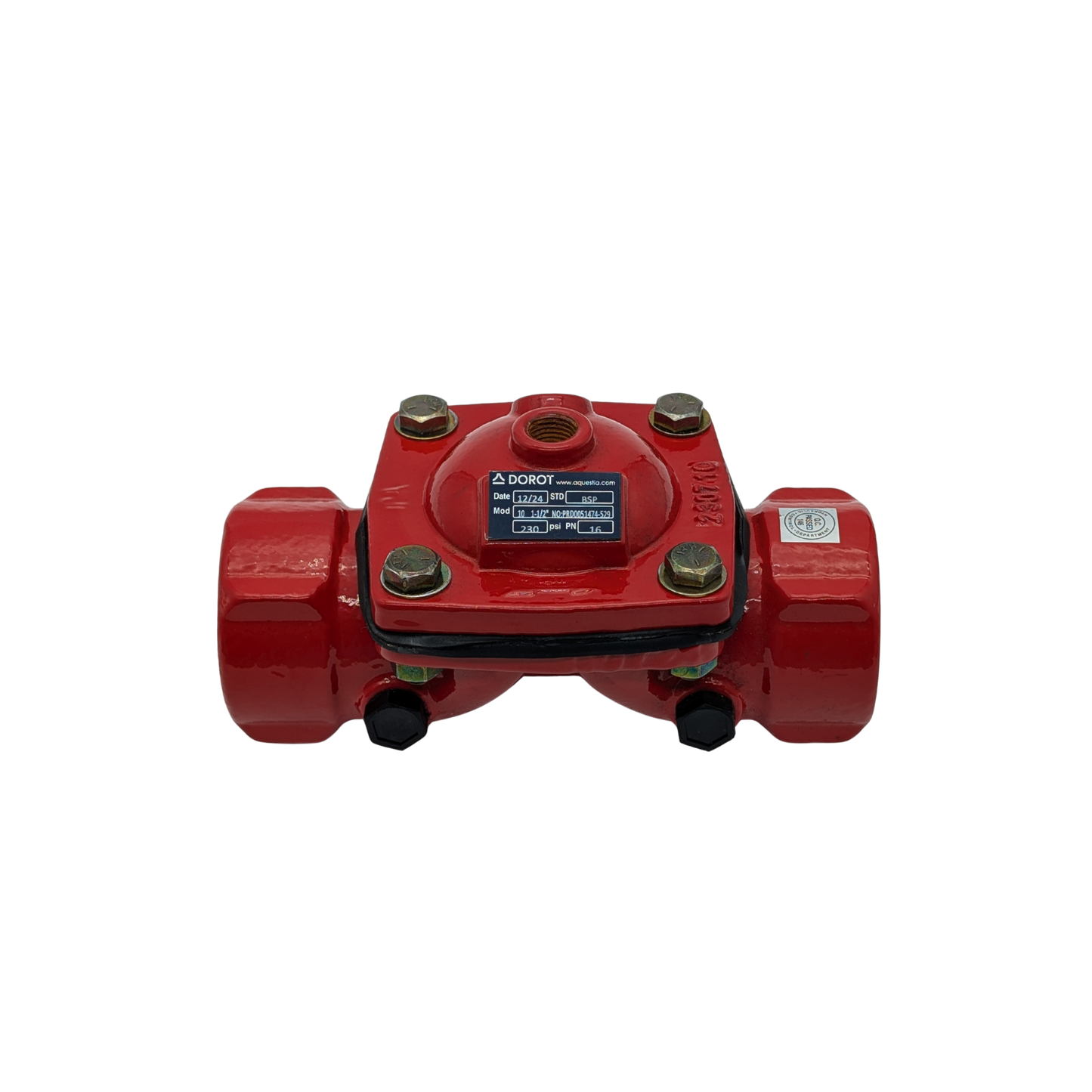 40mm BSPF Globe Valve S44 VALVE RED Basic Valve CRV Diaphragm (CI, Body Only)
