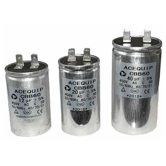 CAPAL-30.0P Aluminium 30 UF Acequip Single Phase Multipurpose Run Capacitor with pins