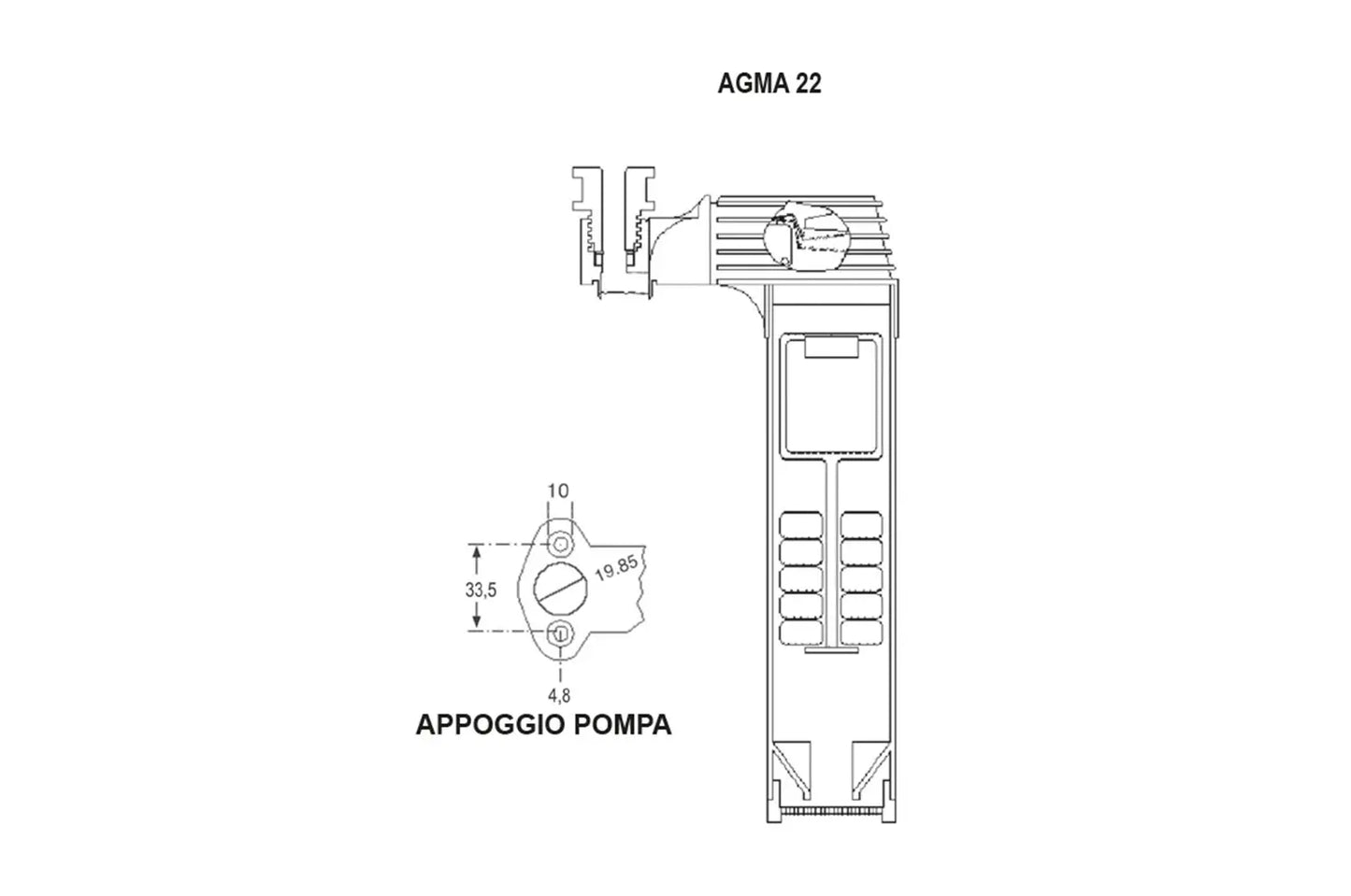 Mac3 AGMAW-2 Float Switch - Vertical Bell Type - 2 Wire