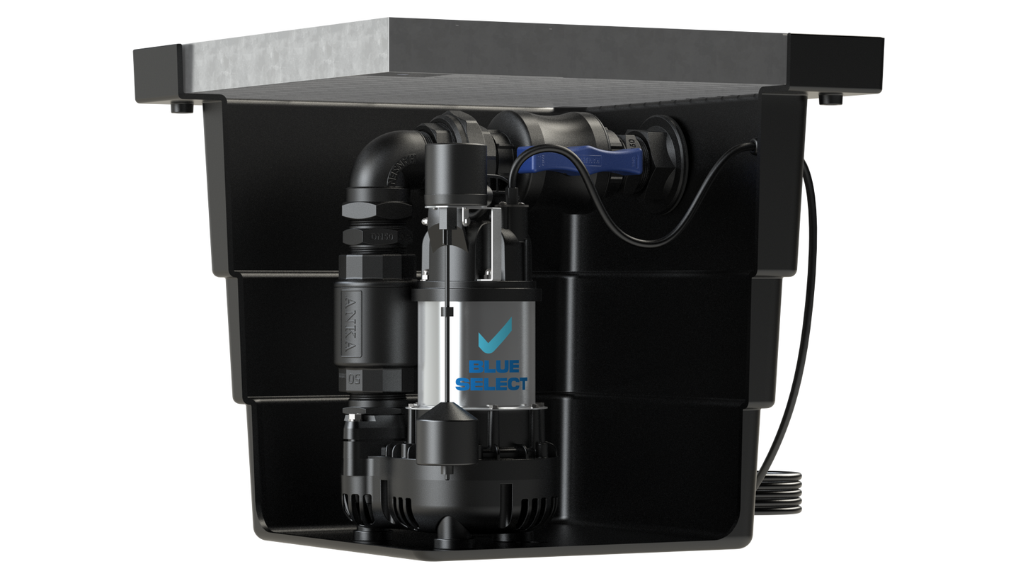 BlueSelect Greywater Sump Pump Pit – 450 Series with BSVA/400/50/1