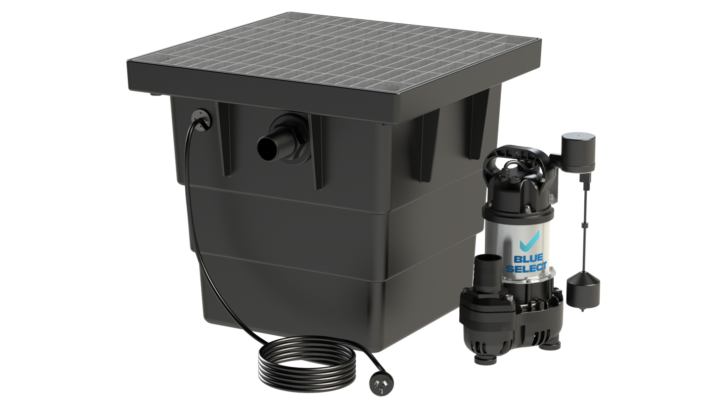 BlueSelect Greywater Pump Pit - Series 450 with Class A Gal Solid Top - BSVA/400/50/1 Pump