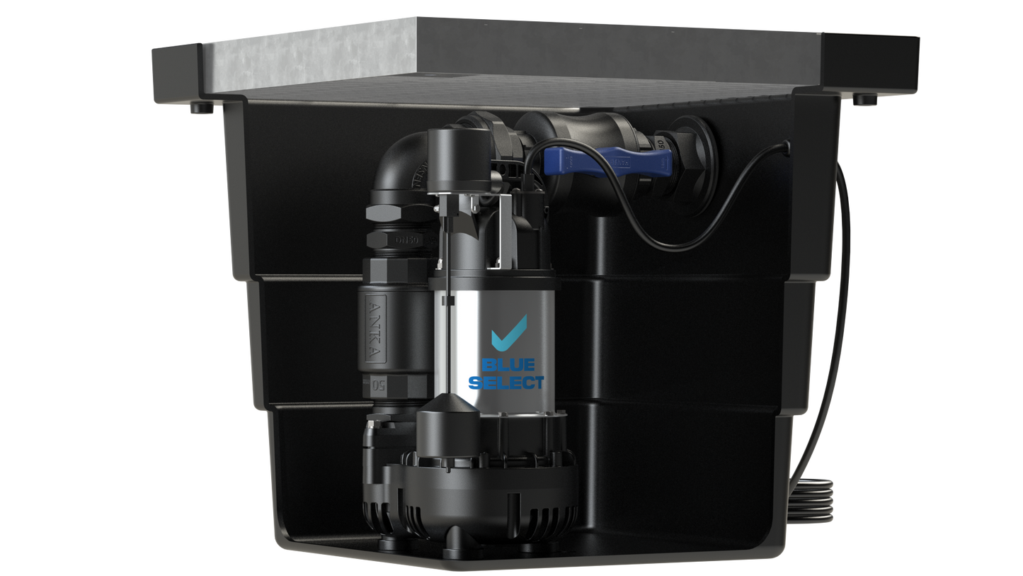 BlueSelect Greywater Sump Pump Pit – 450 Series with BSVA/750/50/1