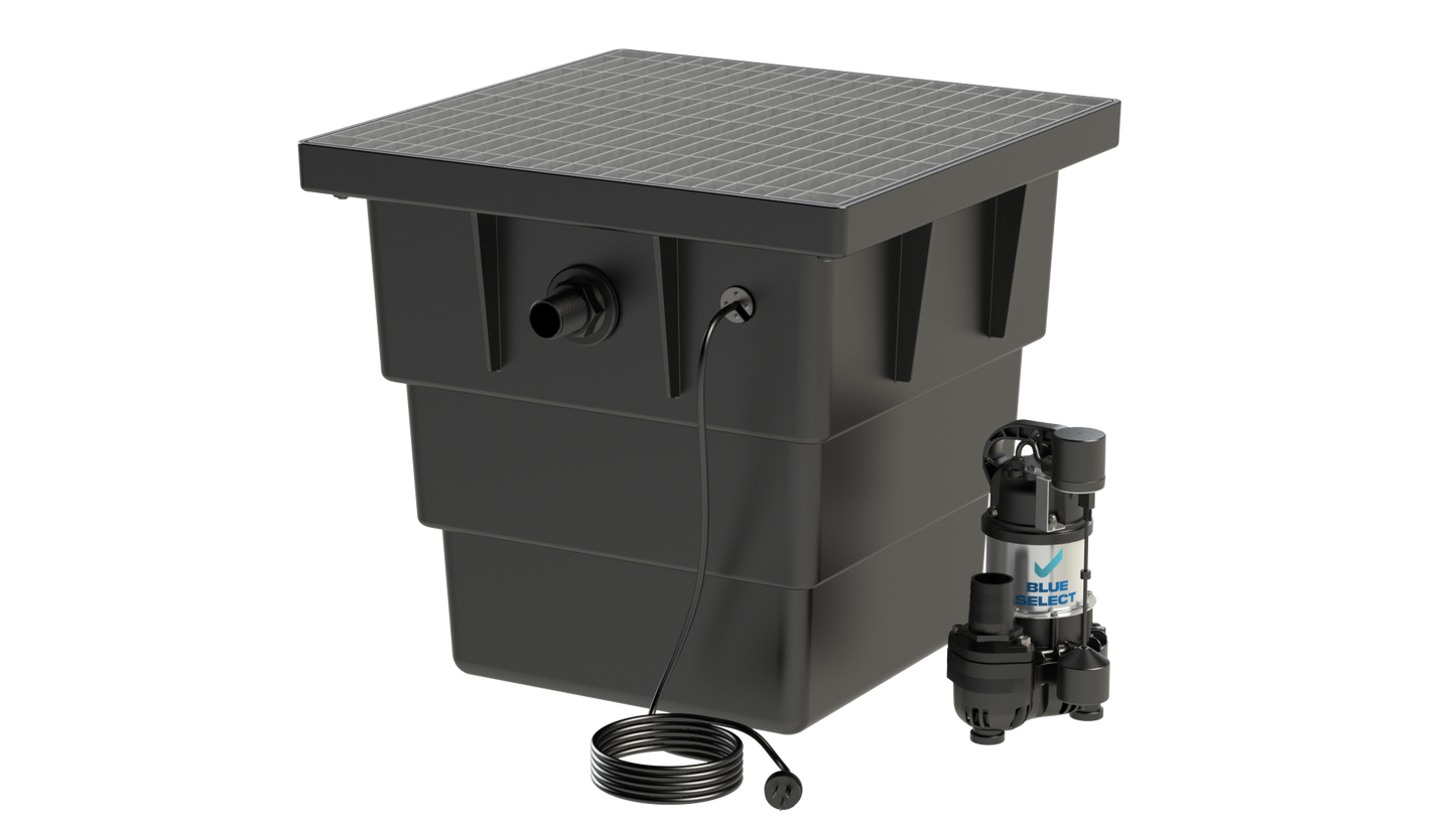 BlueSelect Greywater Pump Pit - Series 600 with Class A Gal Solid Top - BSVA/250/50/1 Pump