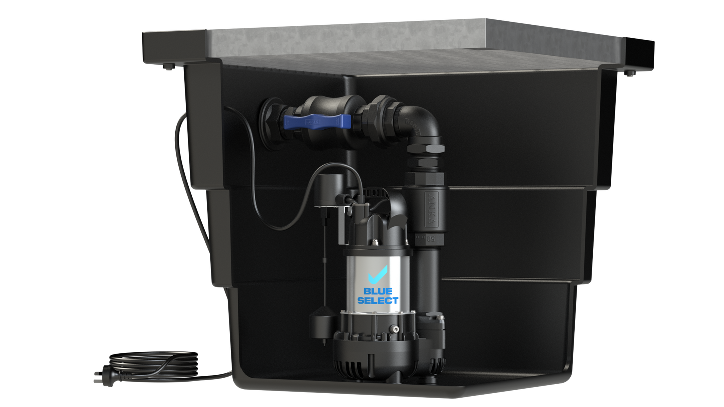 BlueSelect Greywater Sump Pump Pit – 600 Series with BSVA/400/50/1
