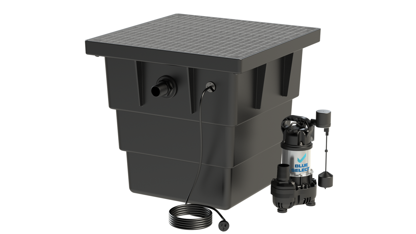 BlueSelect Greywater Pump Pit - Series 600 with Class A Gal Solid Top - BSVA/400/50/1 Pump