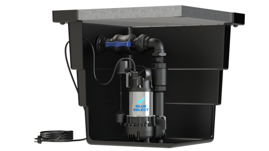 BlueSelect Greywater Pump Pit - Series 600 with Class A Gal Solid Top - BSVA/750/50/1 Pump