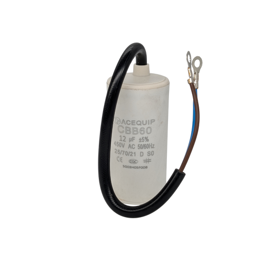 CAP-12.0C 12 UF Acequip Single Phase Multipurpose Run Capacitor with cable