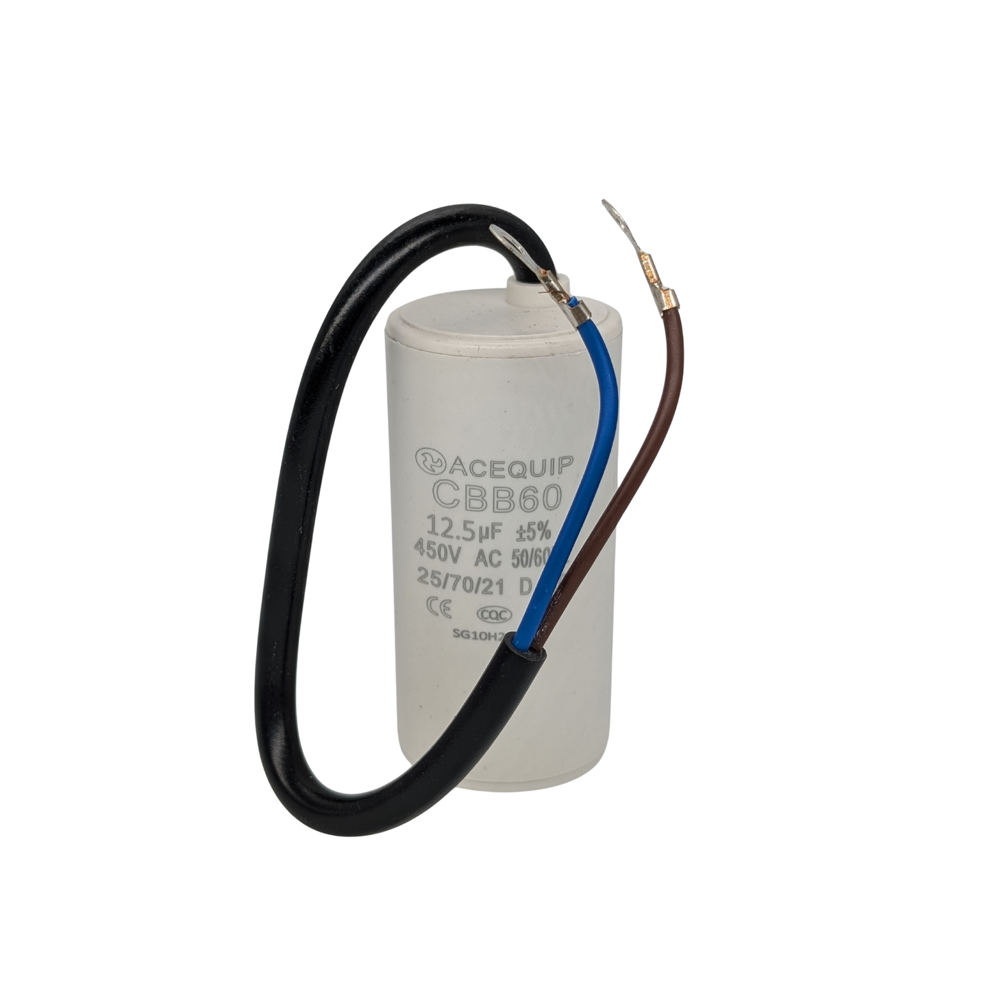 CAP-12.5C 12.5 UF Acequip Single Phase Multipurpose Run Capacitor with cable