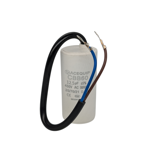 CAP-12.5C 12.5 UF Acequip Single Phase Multipurpose Run Capacitor with cable