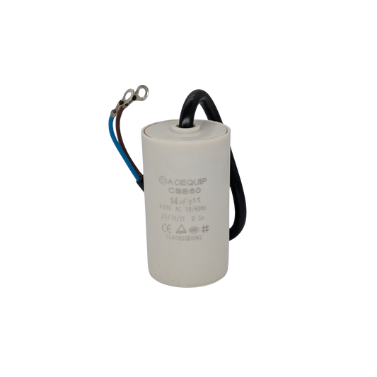CAP-14.0C 14 UF Acequip Single Phase Multipurpose Run Capacitor with cable
