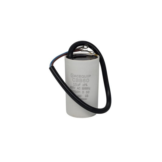 CAP-15.0C 15 UF Acequip Single Phase Mulitpurpose Run Capacitor with cable