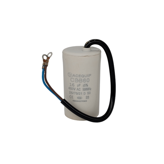 CAP-16.0C 16 UF Acequip Single Phase Multipurpose Run Capacitor with cable