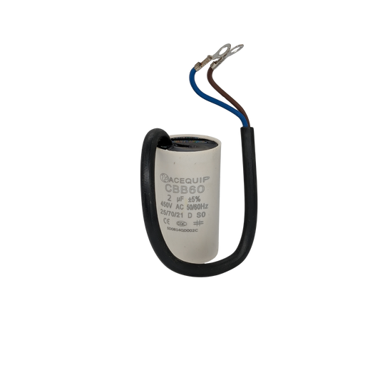 CAP-2.0C 2 UF Acequip Single Phase Multipurpose Run Capacitor with cable