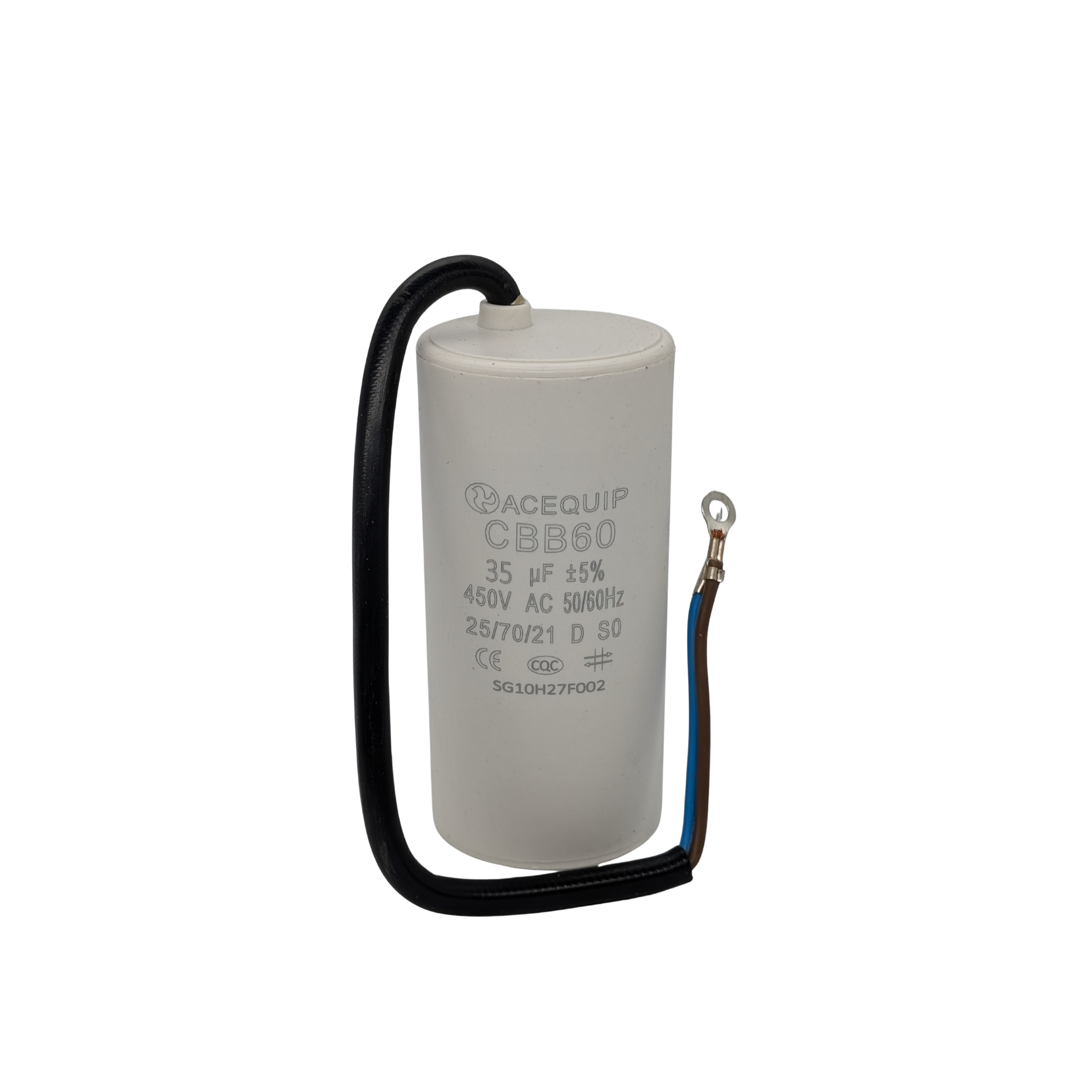 CAP-35.0C 35 UF Acequip Single Phase Multipurpose Run Capacitor with c ...
