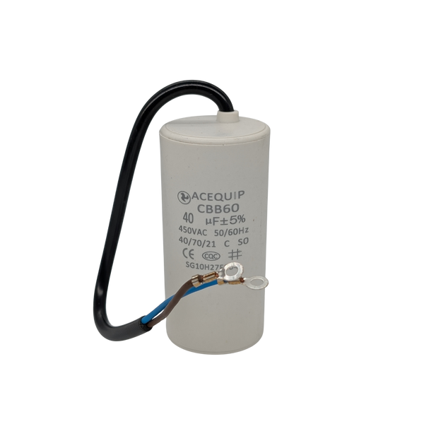 CAP-40.0C 40 UF Acequip Single Phase Multipurpose Run Capacitor with c ...