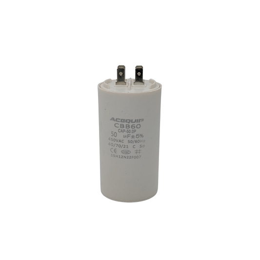 CAP-50.0P 50 UF Acequip Single Phase Multipurpose Run Capacitor with pins