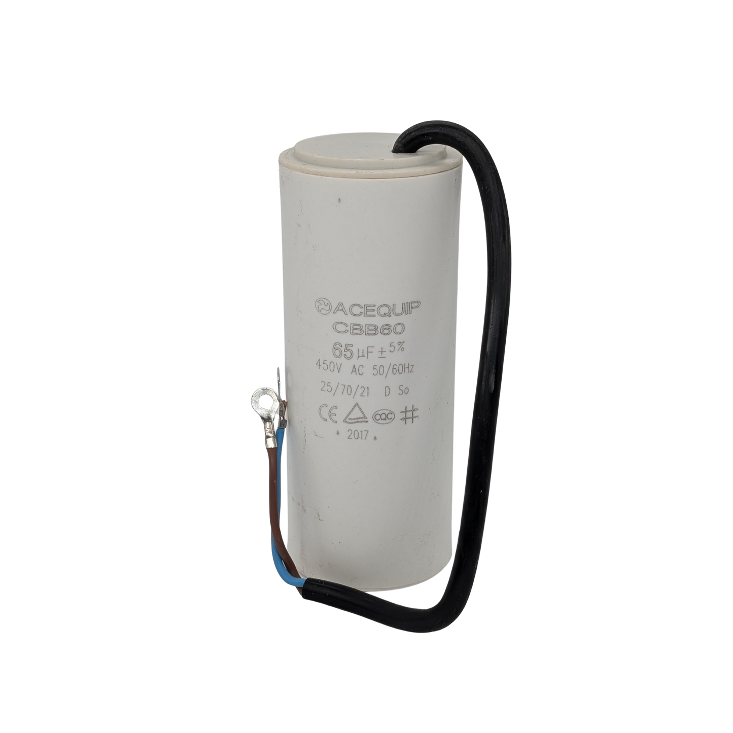 CAP-65.0C 65 UF Acequip Single Phase Multipurpose Run Capacitor with cable