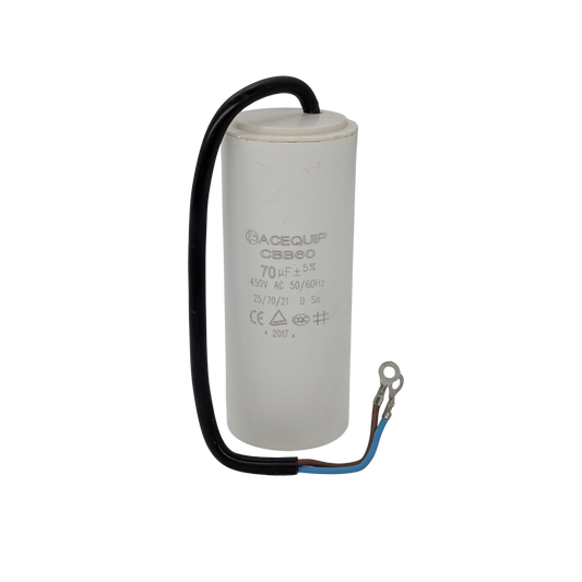 CAP-70.0C 70 UF Acequip Single Phase Mulitpurpose Run Capacitor with cable