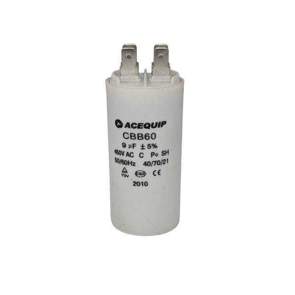 CAP-9.0P 9 UF Acequip Single Phase Multipurpose Run Capcitor with pins ...