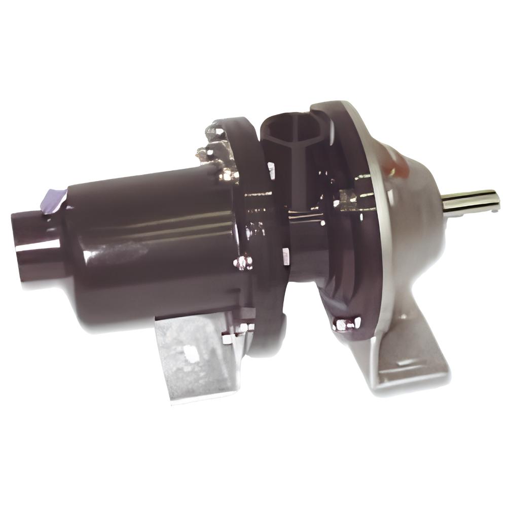Mechanical component, possibly a gear or motor, on a clear background
