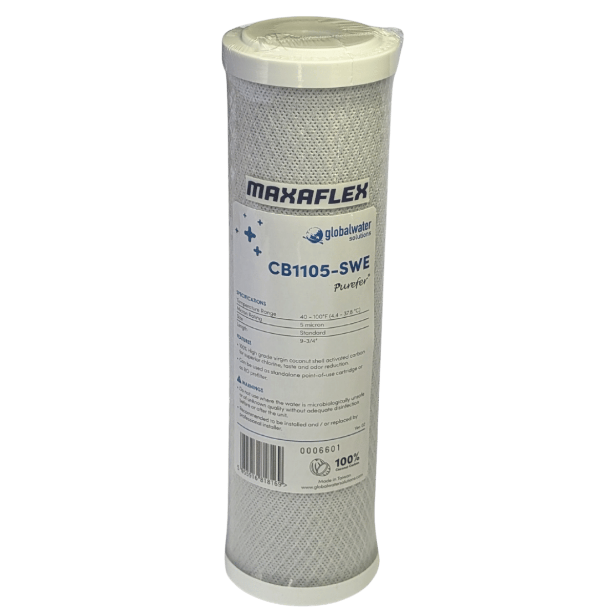 Standard 10" 5 MicronCarbon Block Filter