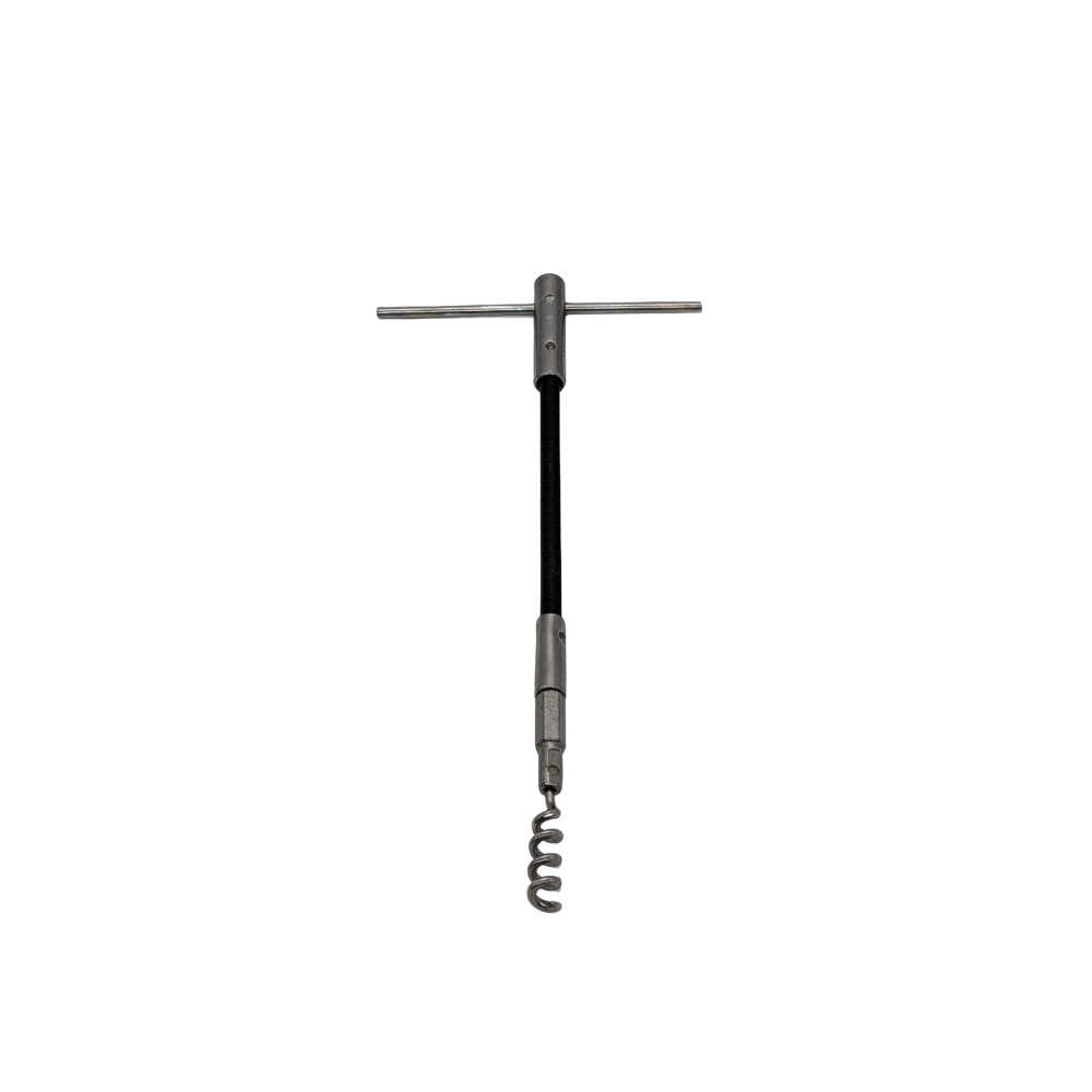 Packaging remover with T-shaped handle on a white background