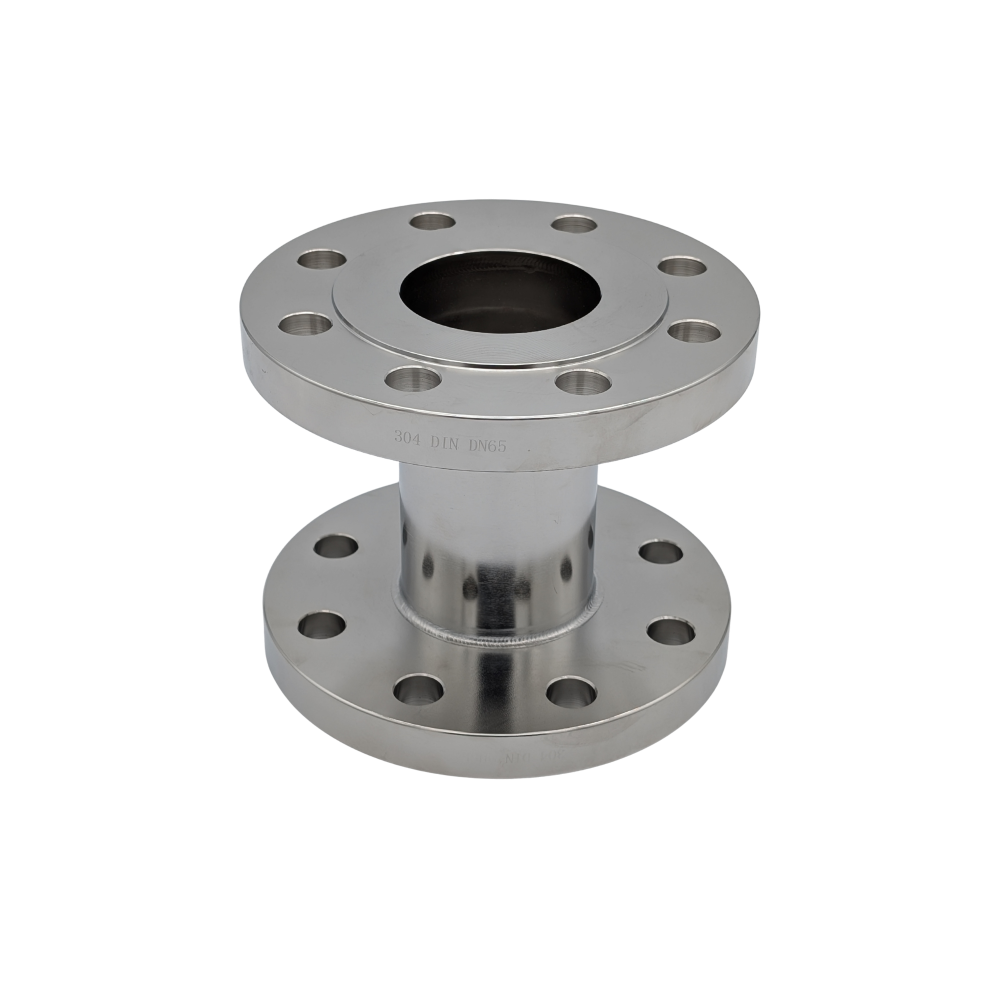 Metal flange on a white background