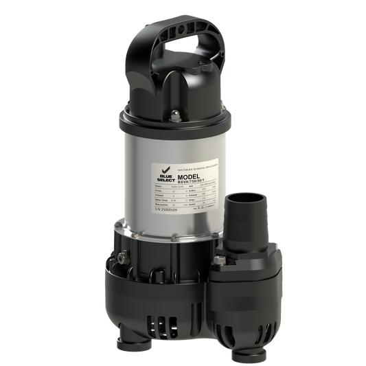 BSVA/750/50/1 Small Vortex Automatic Submersible Pump 0.75KW 240V 50mm disc