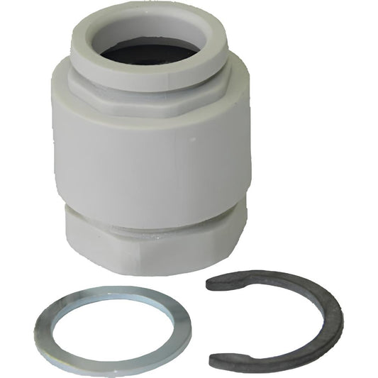 Mechanical component with washers on a white background