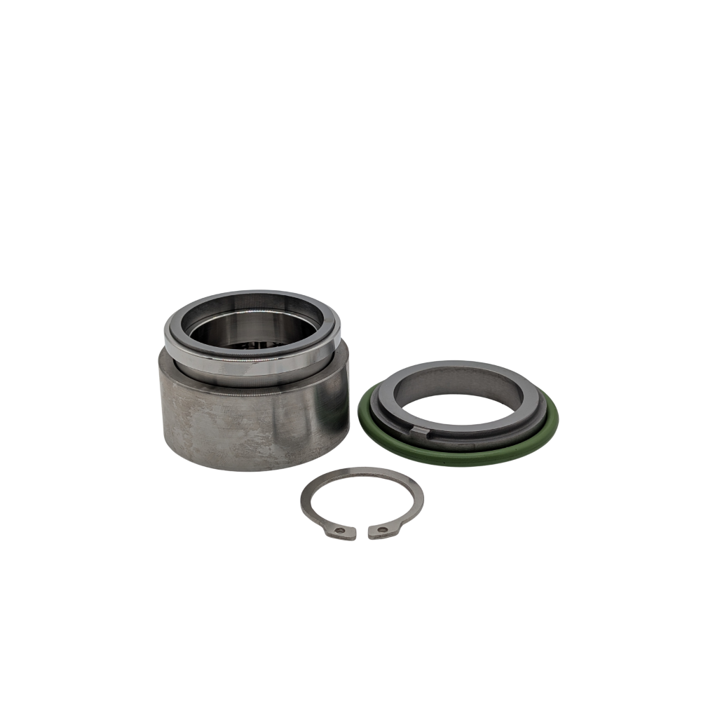 Mechanical seal parts on a white background