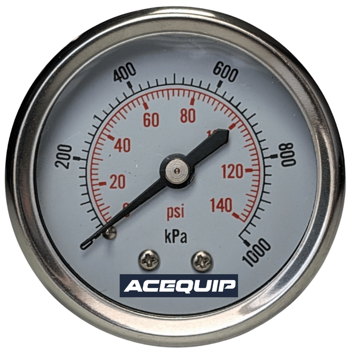 50mm 400kPa Acequip Dry filled  Pressure Gauge Rear Mount