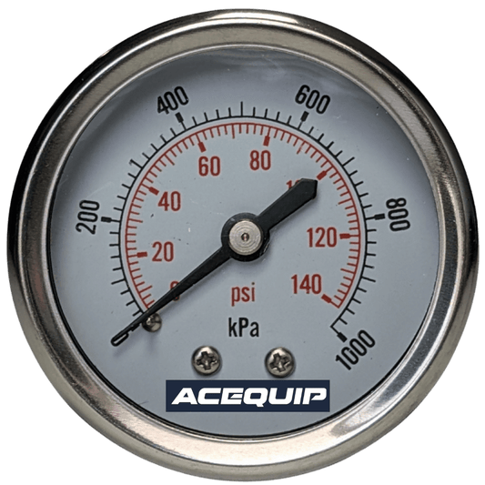 50mm 400kPa Acequip Dry filled  Pressure Gauge Rear Mount