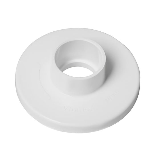 White plastic bushing on a white background