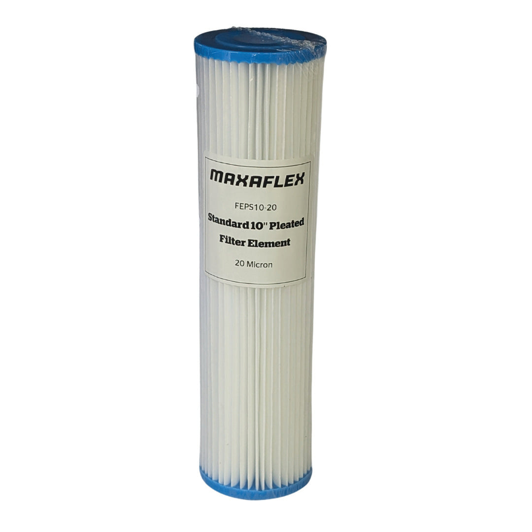 Maxaflex filter element on a white background