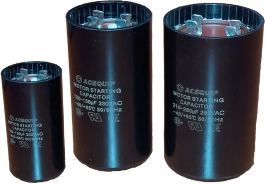 250V 88uF - 106uF Acequip Motor Start Capacitor