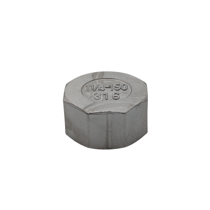 316SS 32mm (1 1/4") Threaded SS End Cap